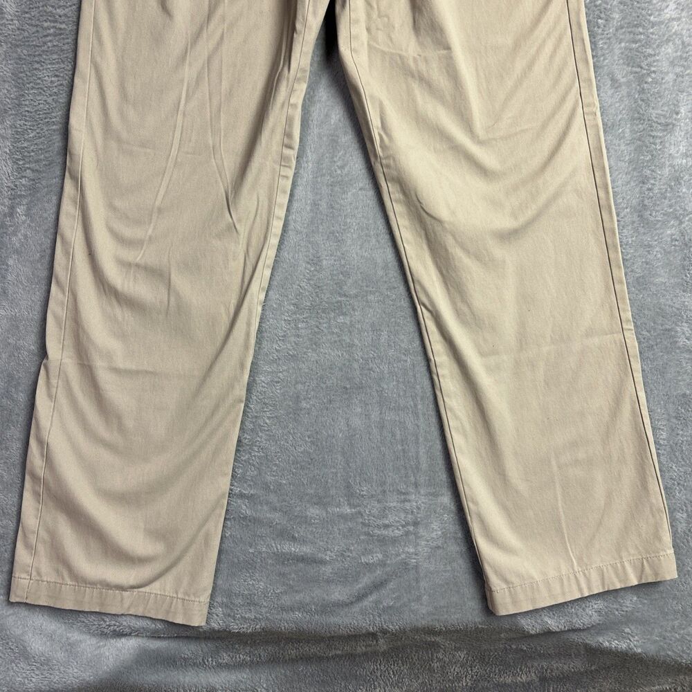 Croft & Barrow Chino Pants Men's 32x34 Beige Classic Fit Khaki Pleated Cotton - Picture 4 of 16